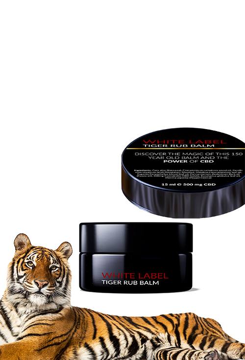 Baume du tigre étiquette blanche CBD